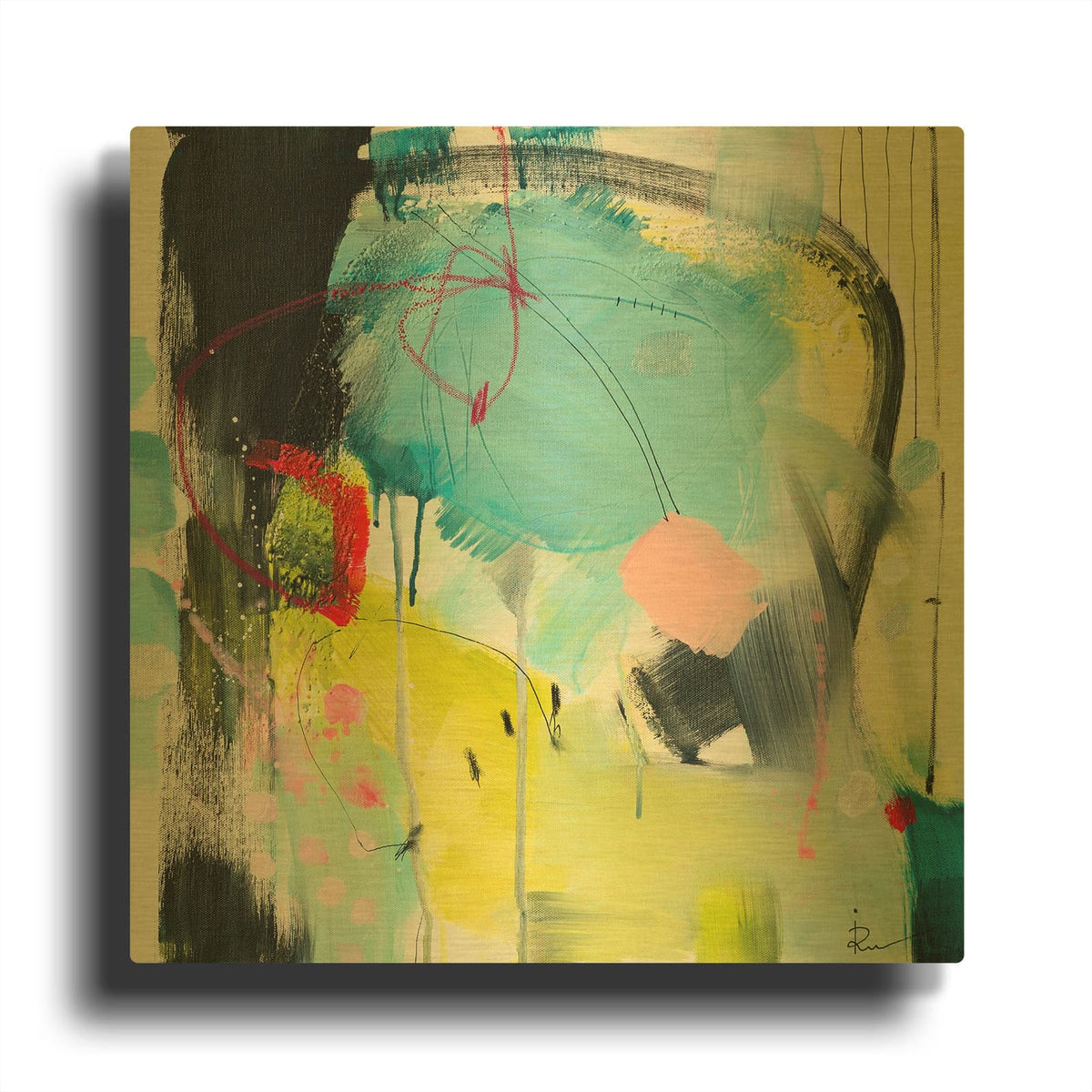 'Untitled 45' By Ira Ivanova Gold Metal Wall Art