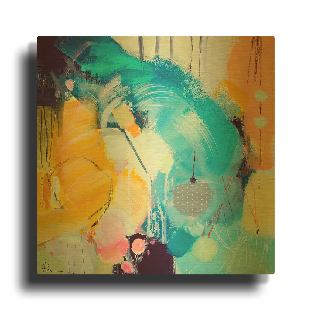 'Untitled 49' By Ira Ivanova Gold Metal Wall Art