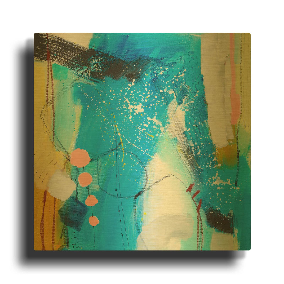 'Untitled 55' By Ira Ivanova Gold Metal Wall Art