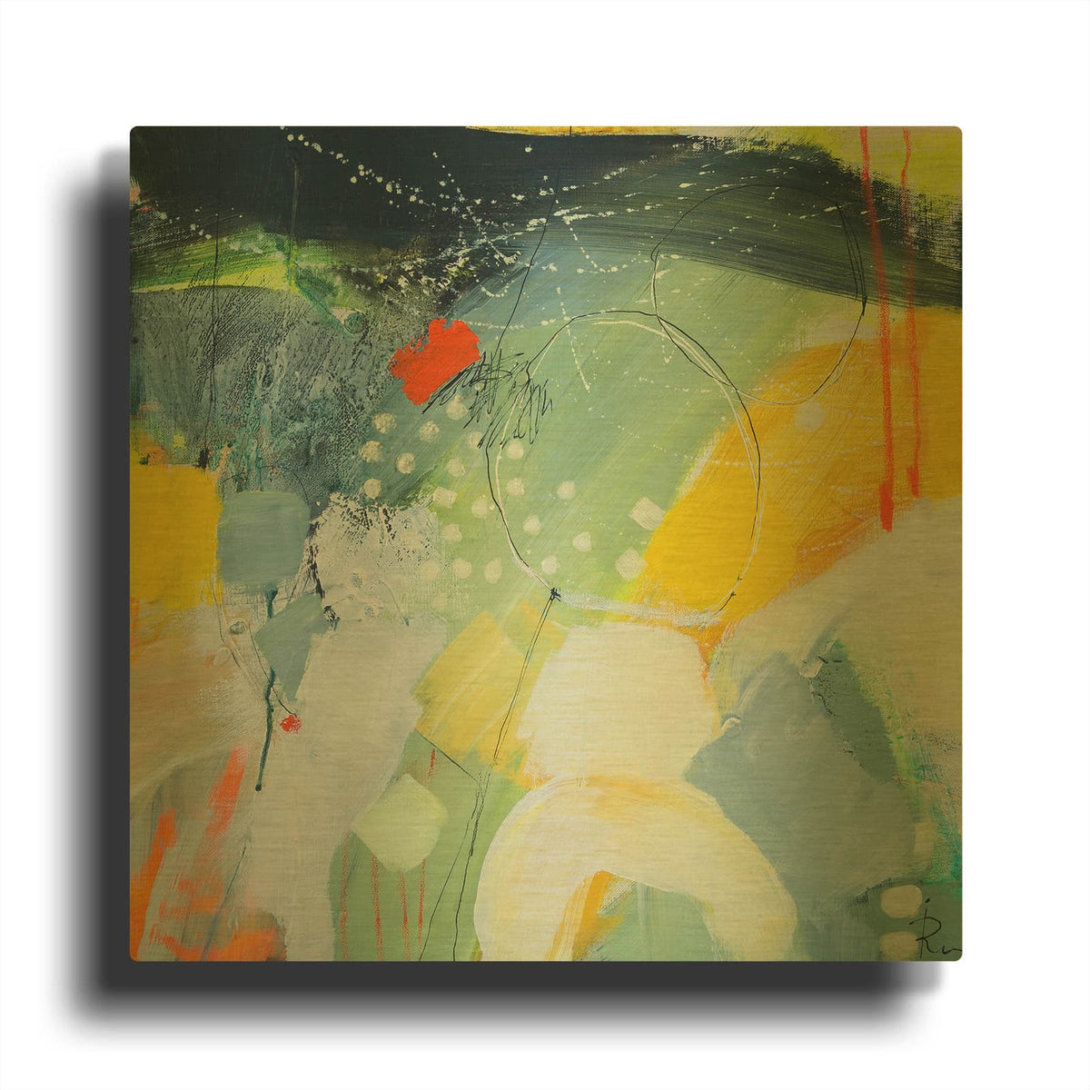 'Untitled 57' By Ira Ivanova Gold Metal Wall Art