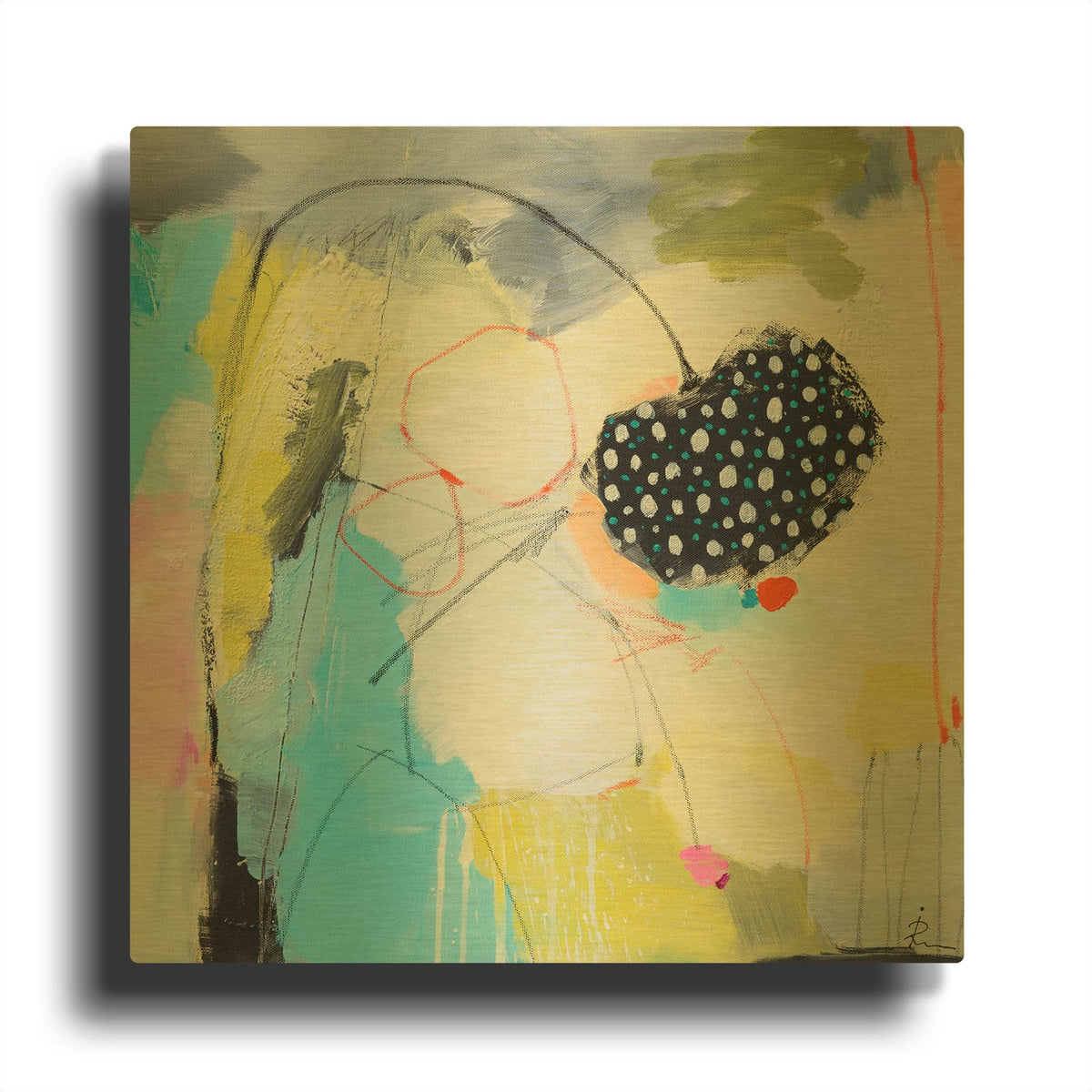 'Untitled 63' By Ira Ivanova Gold Metal Wall Art