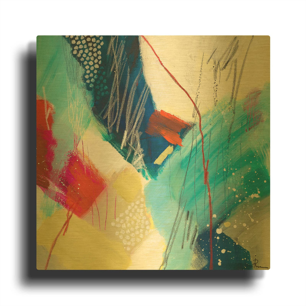 'Untitled 66' By Ira Ivanova Gold Metal Wall Art