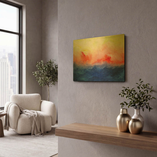 'Brushfire Ii' By Jacqueline Maldonado Gold Metal Wall Art