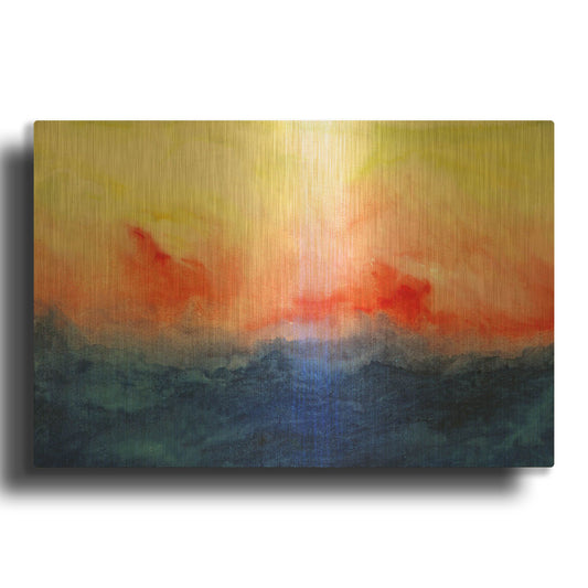 'Brushfire Ii' By Jacqueline Maldonado Gold Metal Wall Art