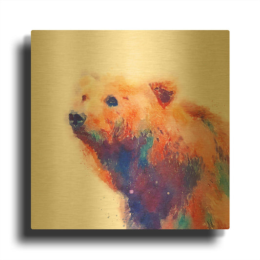 'The Protective Ii' By Jacqueline Maldonado Gold Metal Wall Art