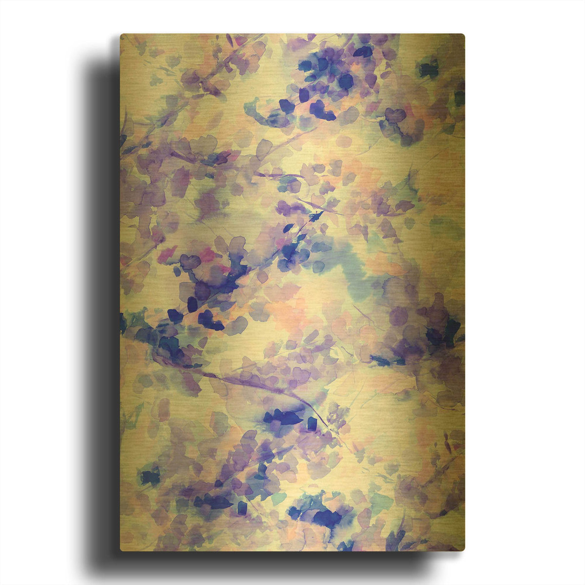 'Canopy Purple' By Jacqueline Maldonado Gold Metal Wall Art