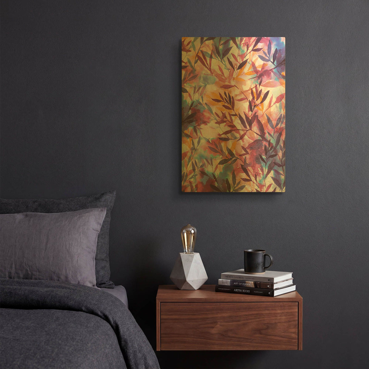 'Changes - Mauve' By Jacqueline Maldonado Gold Metal Wall Art