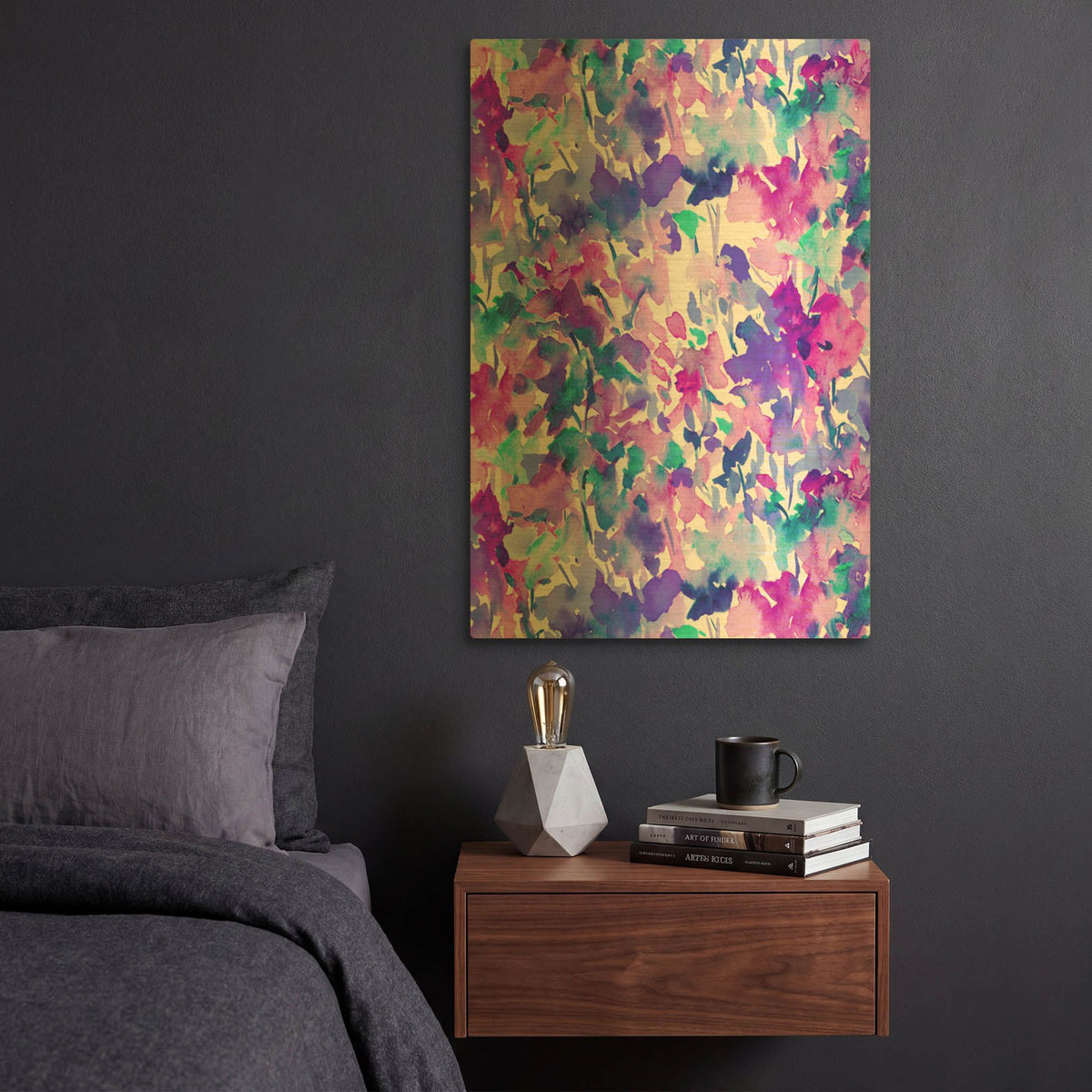 'Local Color Purple' By Jacqueline Maldonado Gold Metal Wall Art