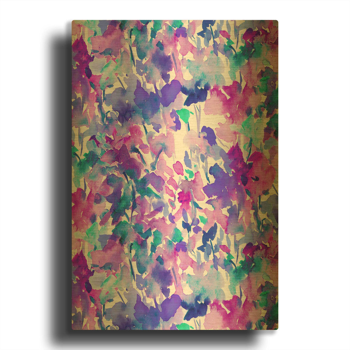 'Local Color Purple' By Jacqueline Maldonado Gold Metal Wall Art