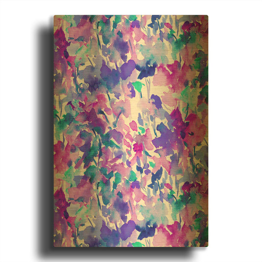 'Local Color Purple' By Jacqueline Maldonado Gold Metal Wall Art