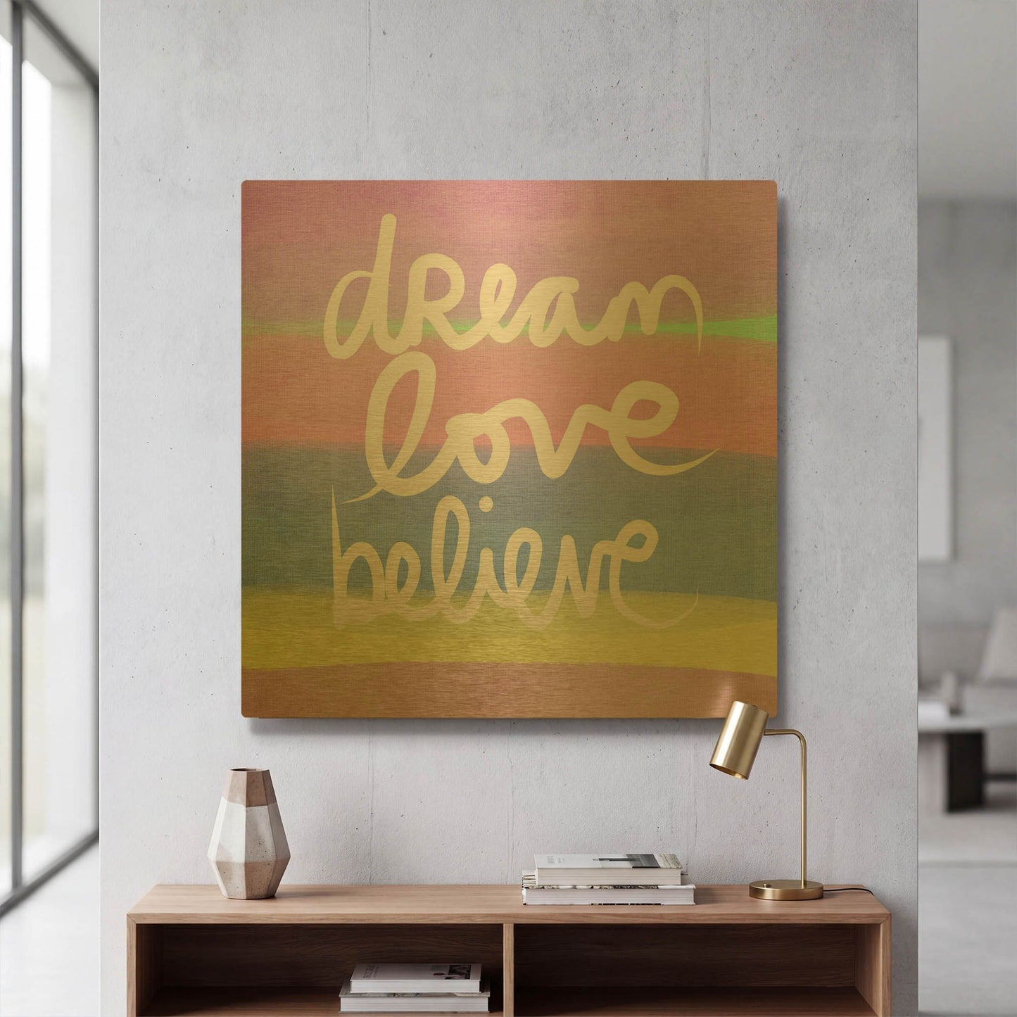 'LW3713' By Linda Woods Gold Metal Wall Art