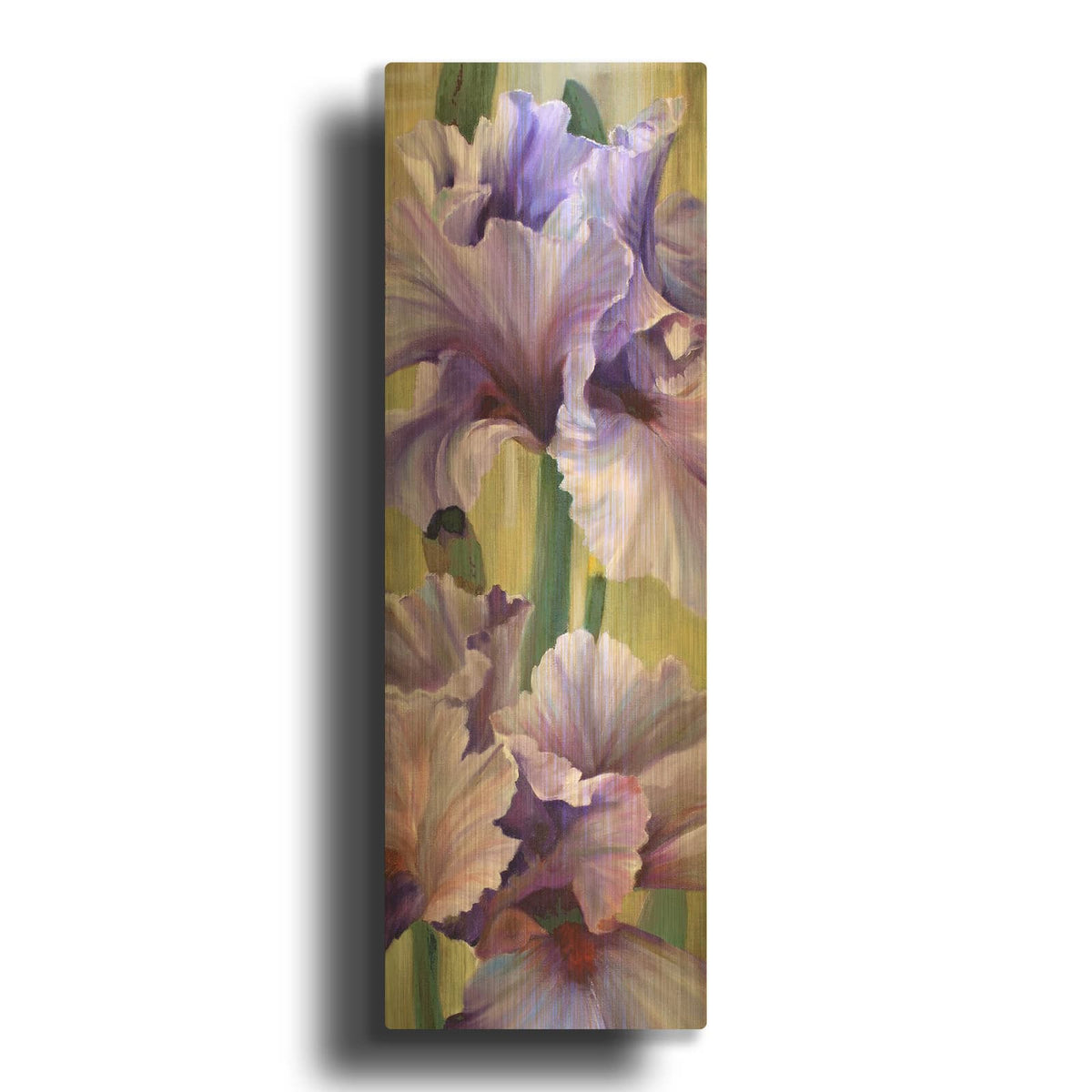 'Iris I' By Jan McLaughlin Gold Metal Wall Art