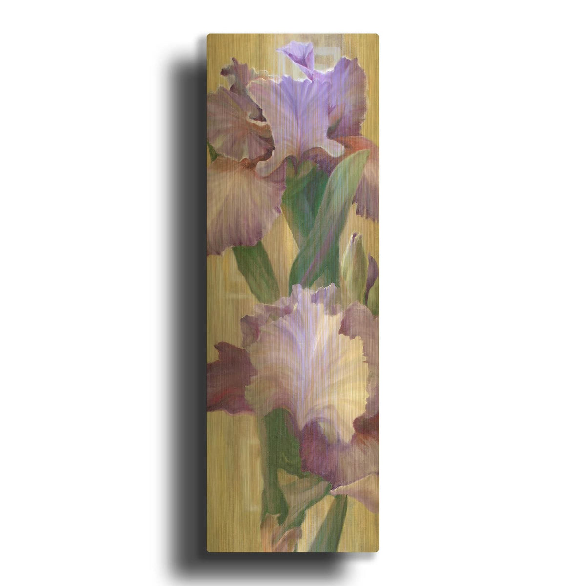 'Iris Ii' By Jan McLaughlin Gold Metal Wall Art