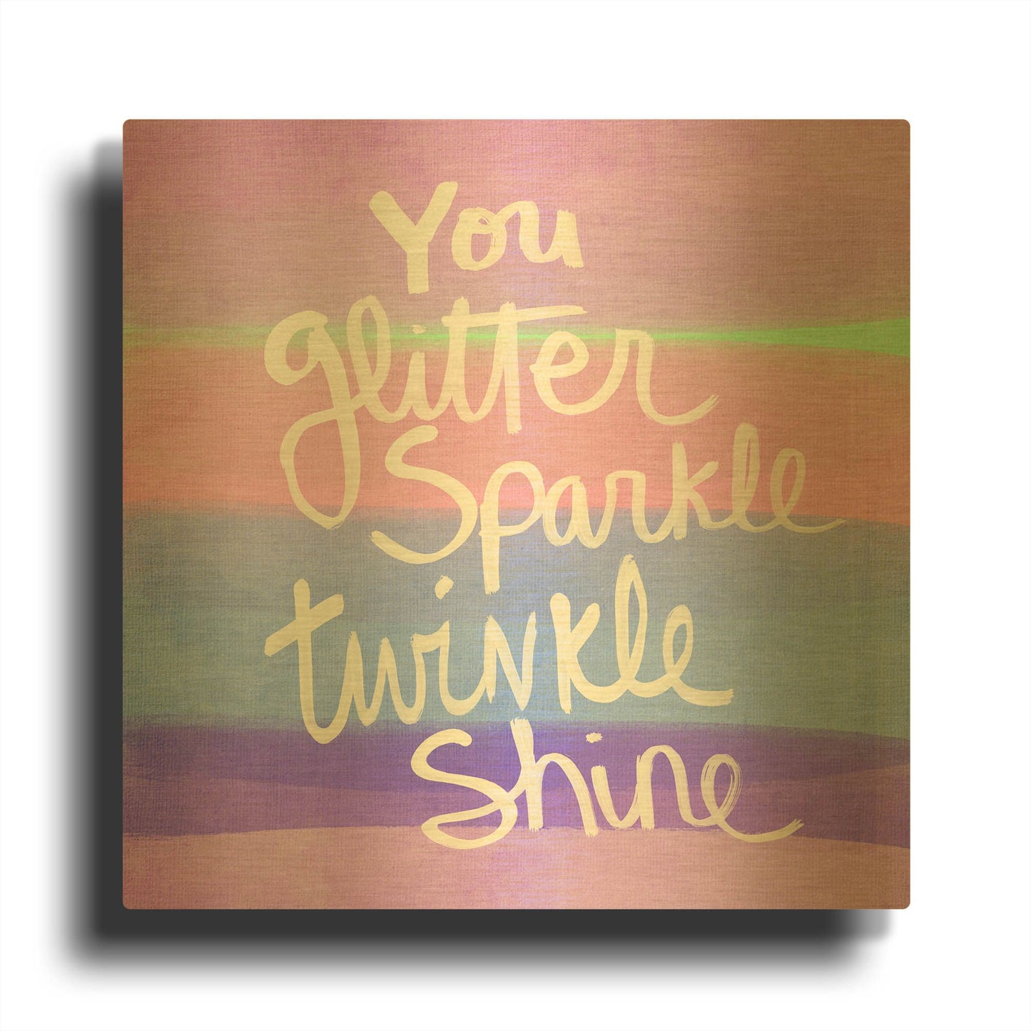 'LW3714' By Linda Woods Gold Metal Wall Art