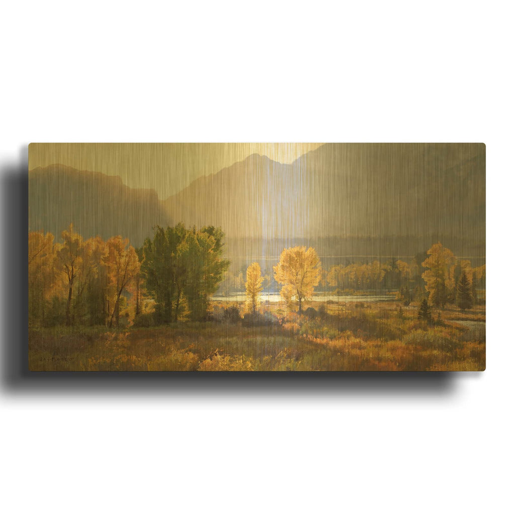 'Evening Theatre' By Jay Moore Gold Metal Wall Art