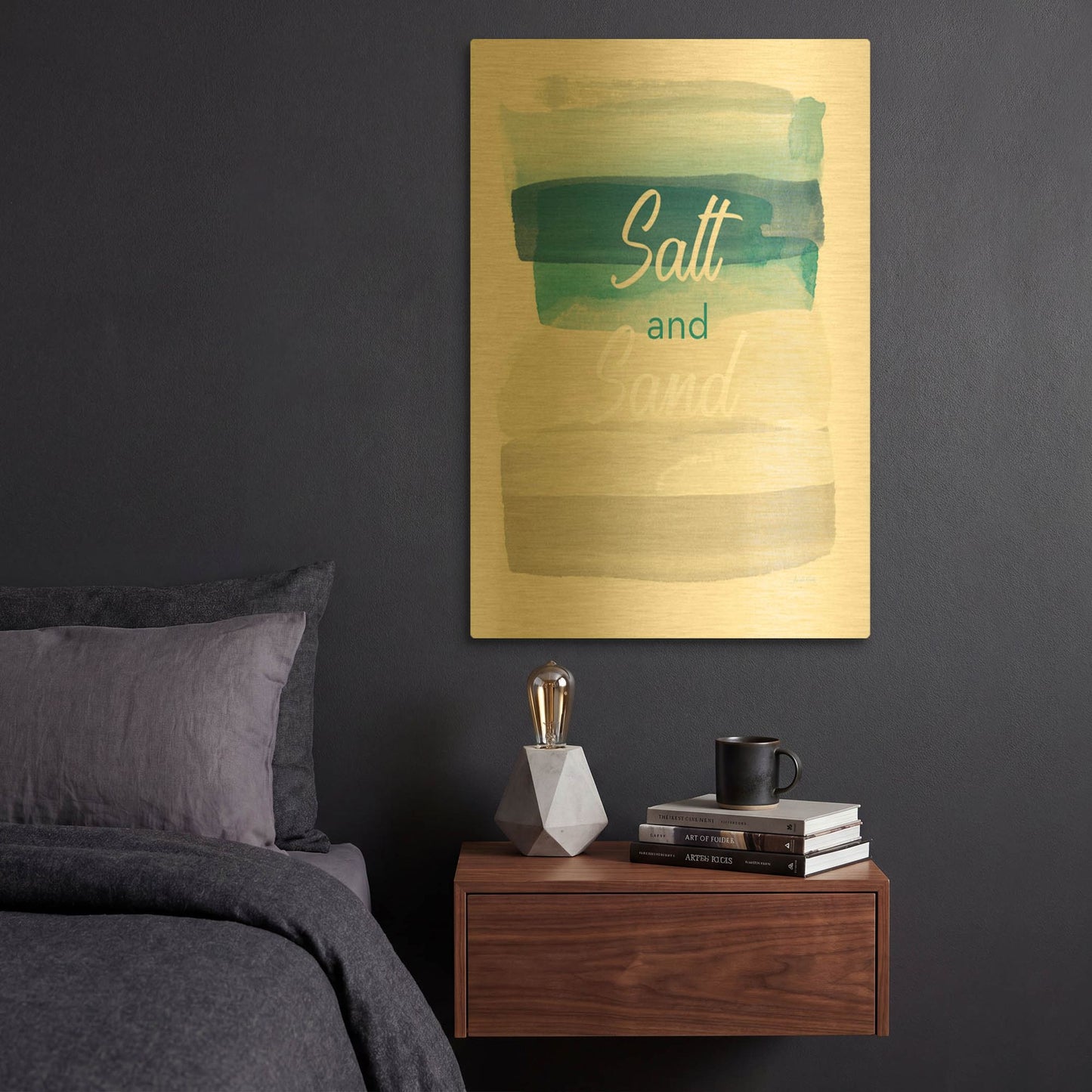 'LW3757' By Linda Woods Gold Metal Wall Art