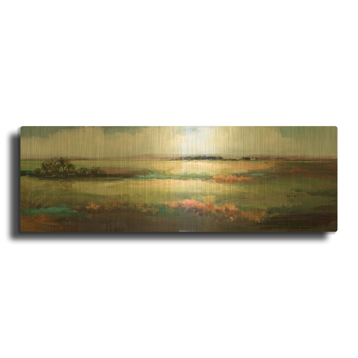 'A Day To Be Lazy' By Karen Hale Gold Metal Wall Art