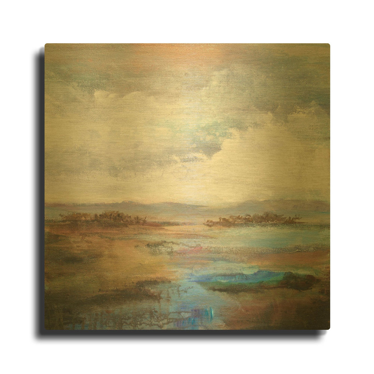 'Along The Stream' By Karen Hale Gold Metal Wall Art
