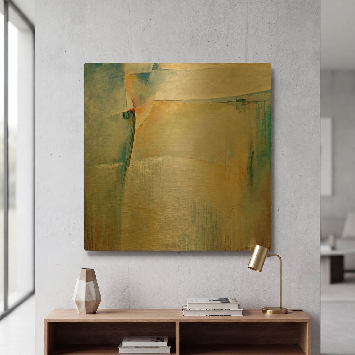 'At The Source' By Karen Hale Gold Metal Wall Art