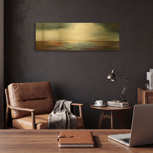 'Calm Waters' By Karen Hale Gold Metal Wall Art