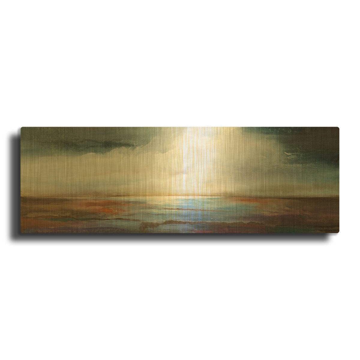 'Calm Waters' By Karen Hale Gold Metal Wall Art