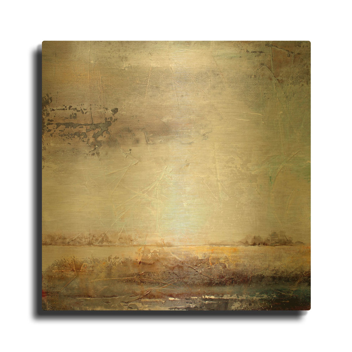 'Contemporary Experience' By Karen Hale Gold Metal Wall Art