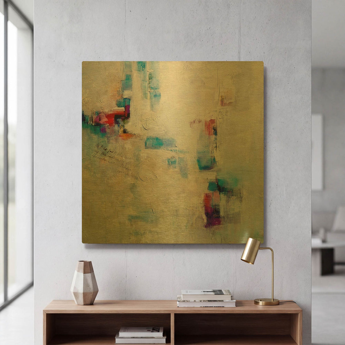 'Conversation' By Karen Hale Gold Metal Wall Art