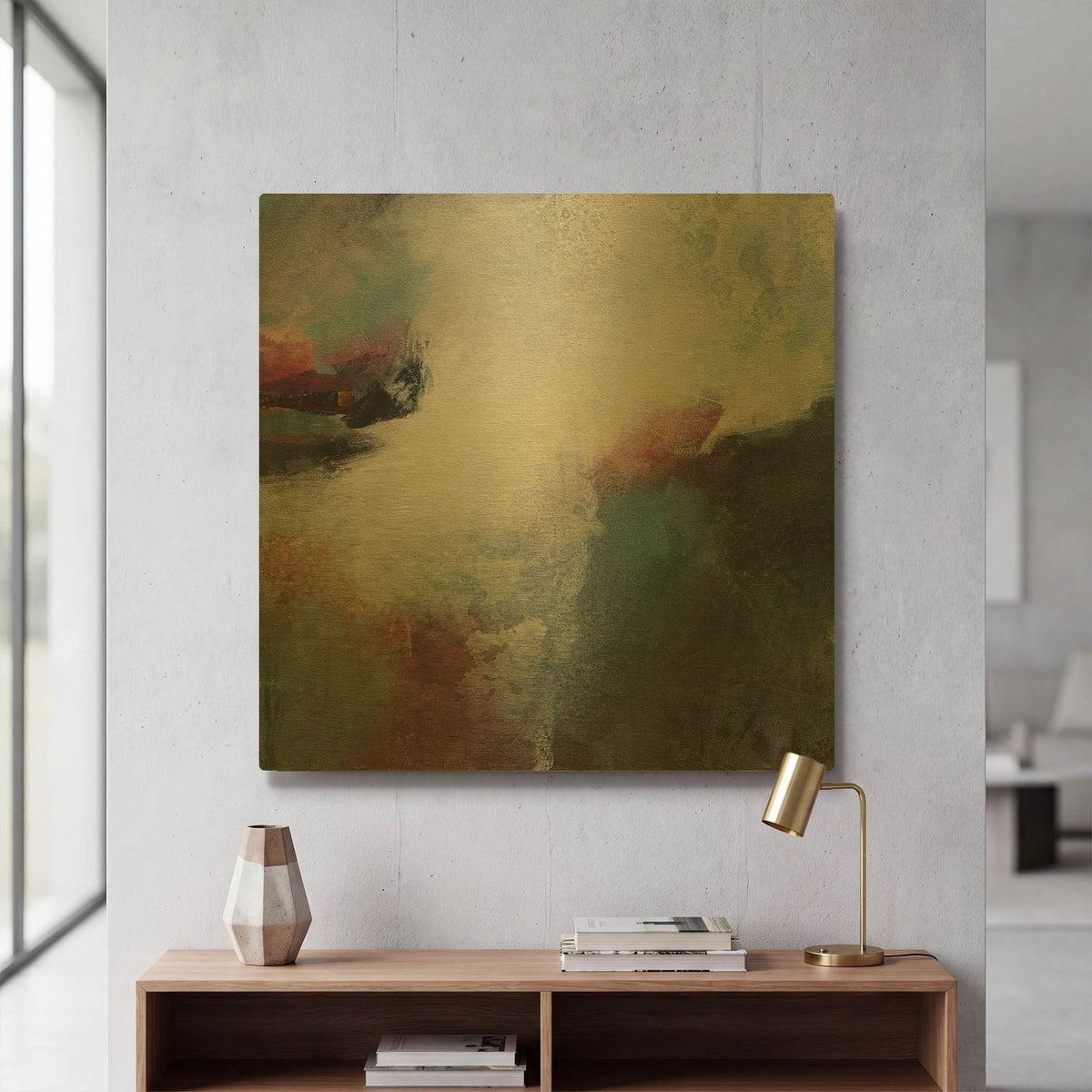 'Detour' By Karen Hale Gold Metal Wall Art