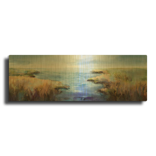 'Enjoying The View' By Karen Hale Gold Metal Wall Art