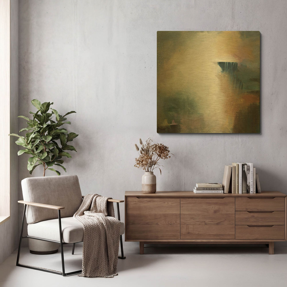 'First Light' By Karen Hale Gold Metal Wall Art