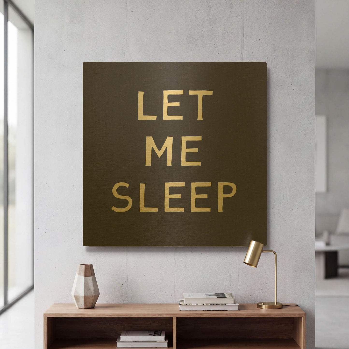 'LW3804' By Linda Woods Gold Metal Wall Art