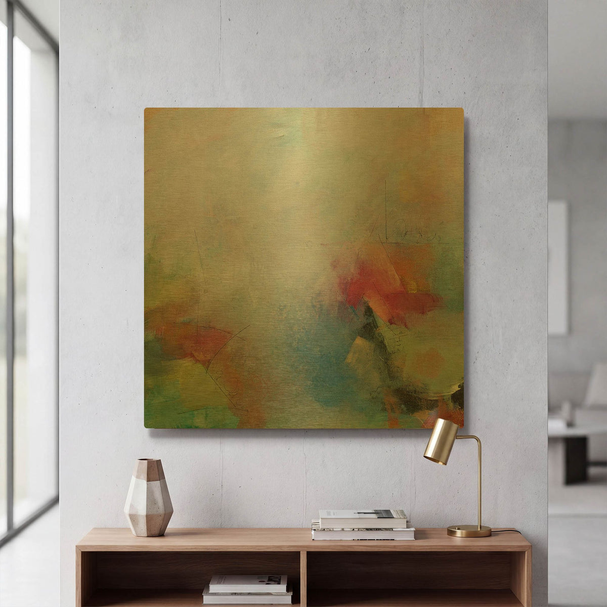 'Happy Place' By Karen Hale Gold Metal Wall Art