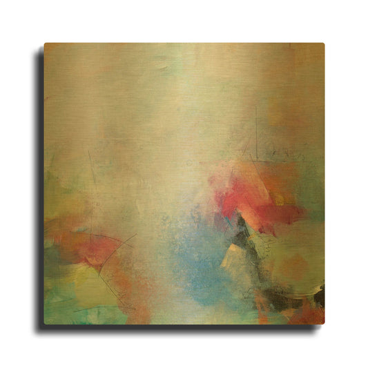'Happy Place' By Karen Hale Gold Metal Wall Art