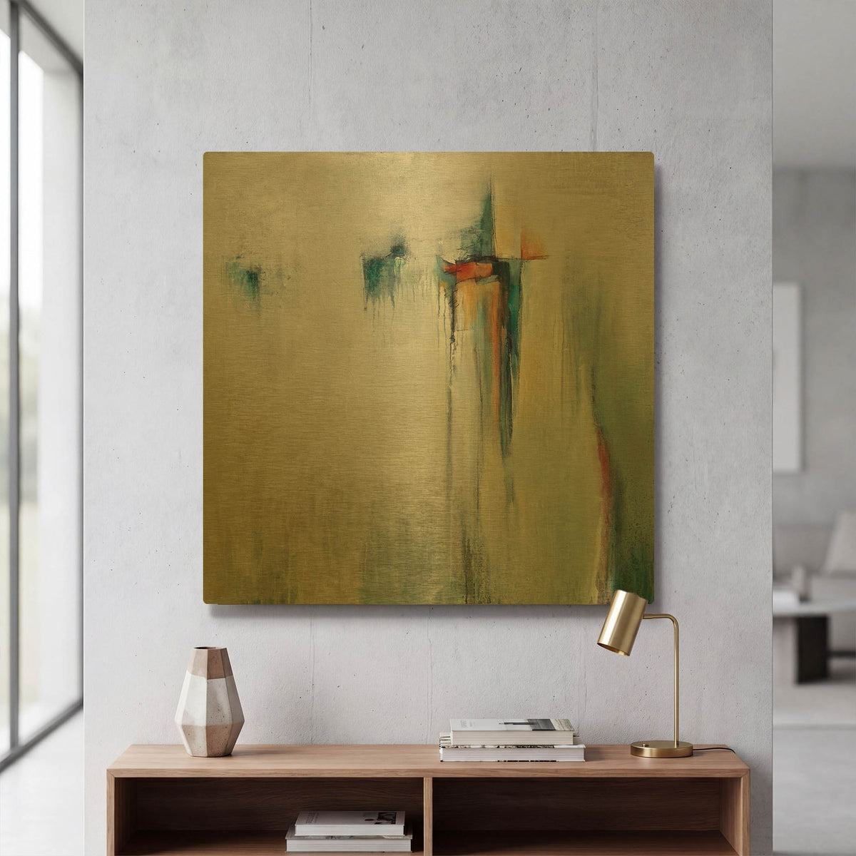 'Hazy Shades' By Karen Hale Gold Metal Wall Art