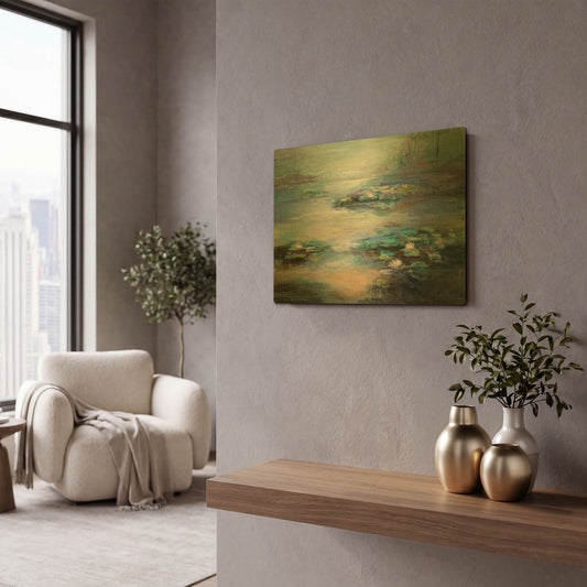 'Inner Depth' By Karen Hale Gold Metal Wall Art