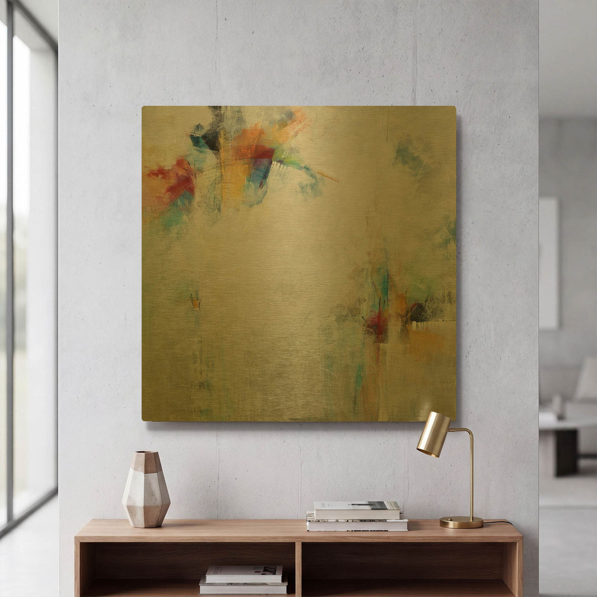 'Joyful' By Karen Hale Gold Metal Wall Art