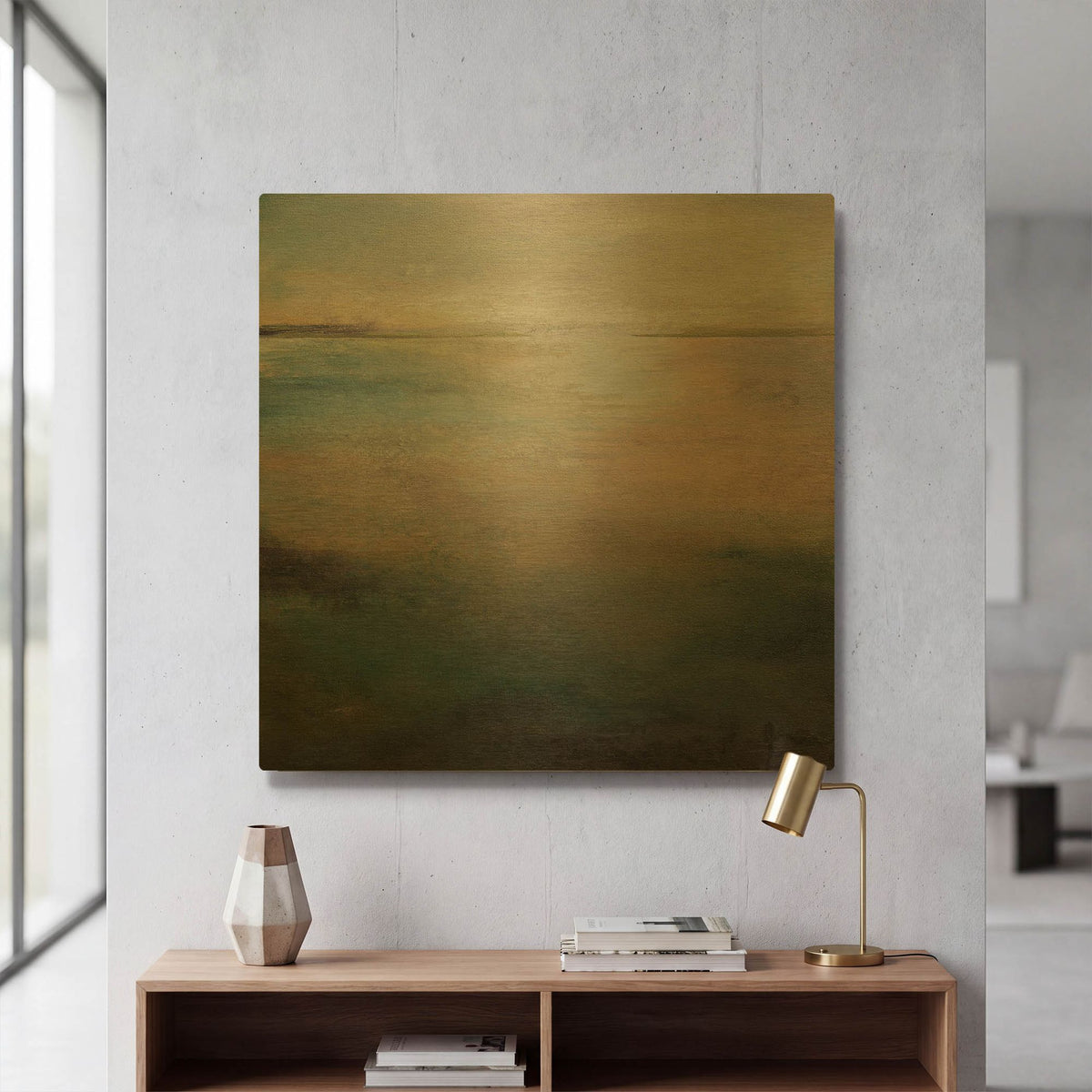 'Listen To The Silence' By Karen Hale Gold Metal Wall Art