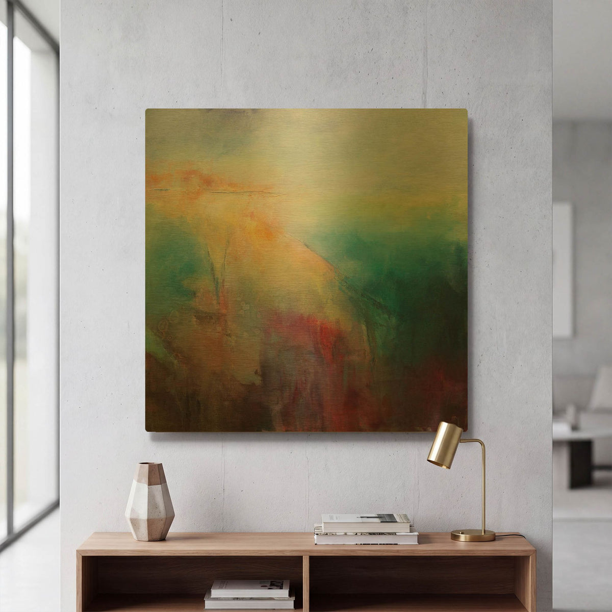 'Luminous Energy' By Karen Hale Gold Metal Wall Art