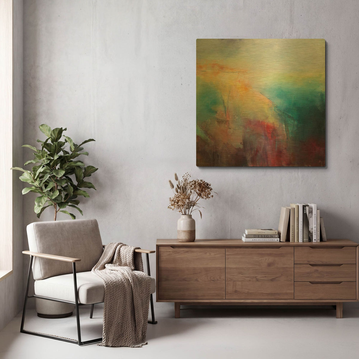'Luminous Energy' By Karen Hale Gold Metal Wall Art