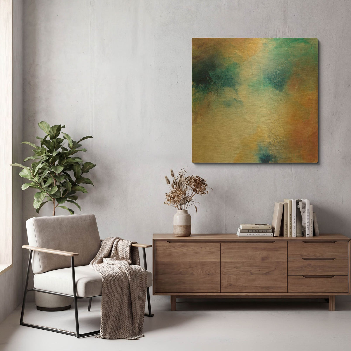'Midsummer' By Karen Hale Gold Metal Wall Art