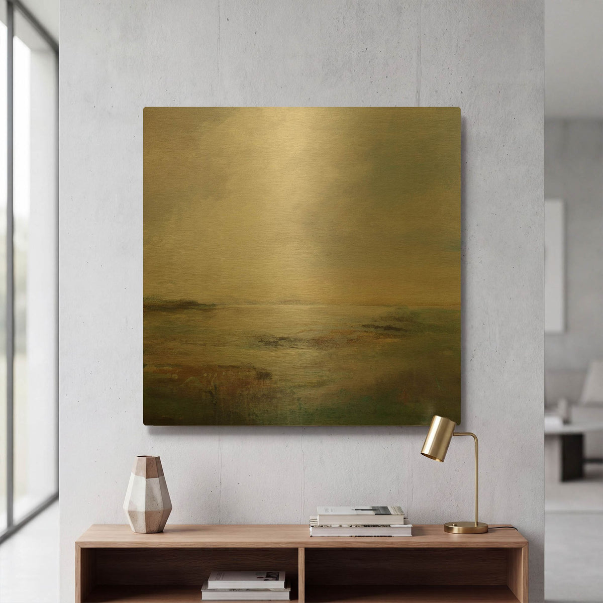 'Morning Light' By Karen Hale Gold Metal Wall Art