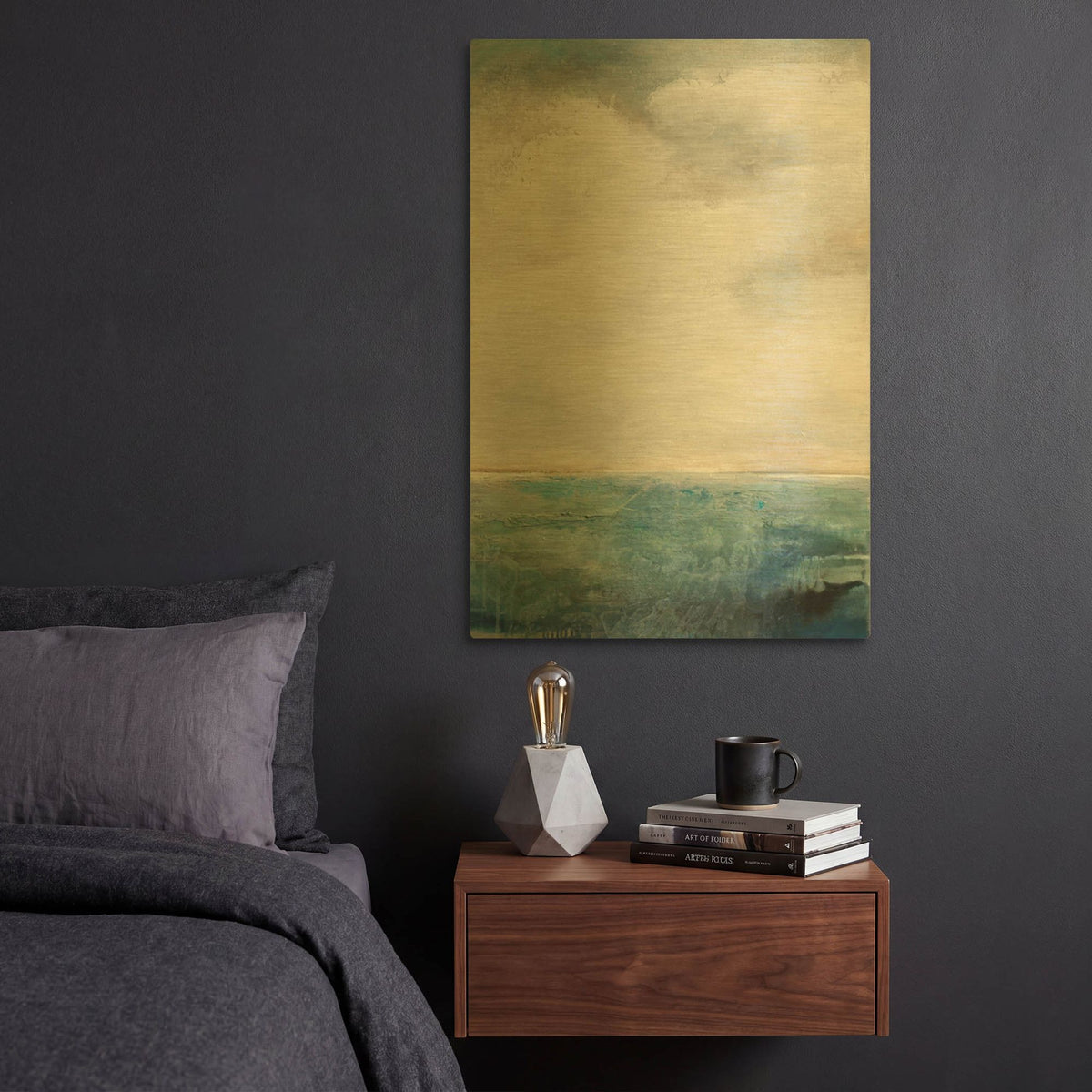 'On The Edge' By Karen Hale Gold Metal Wall Art