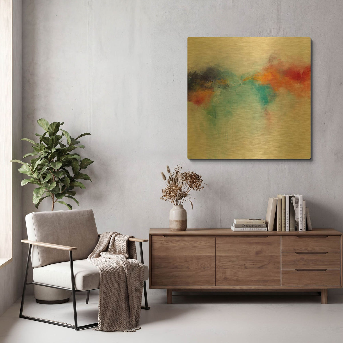 'Other Dimension' By Karen Hale Gold Metal Wall Art
