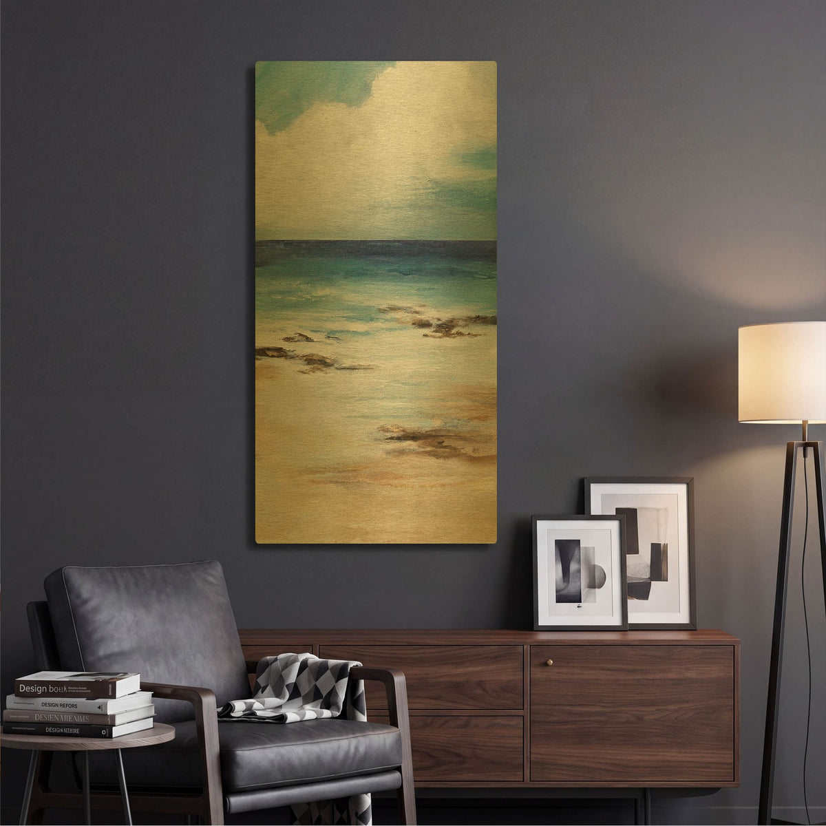'Salt Air' By Karen Hale Gold Metal Wall Art