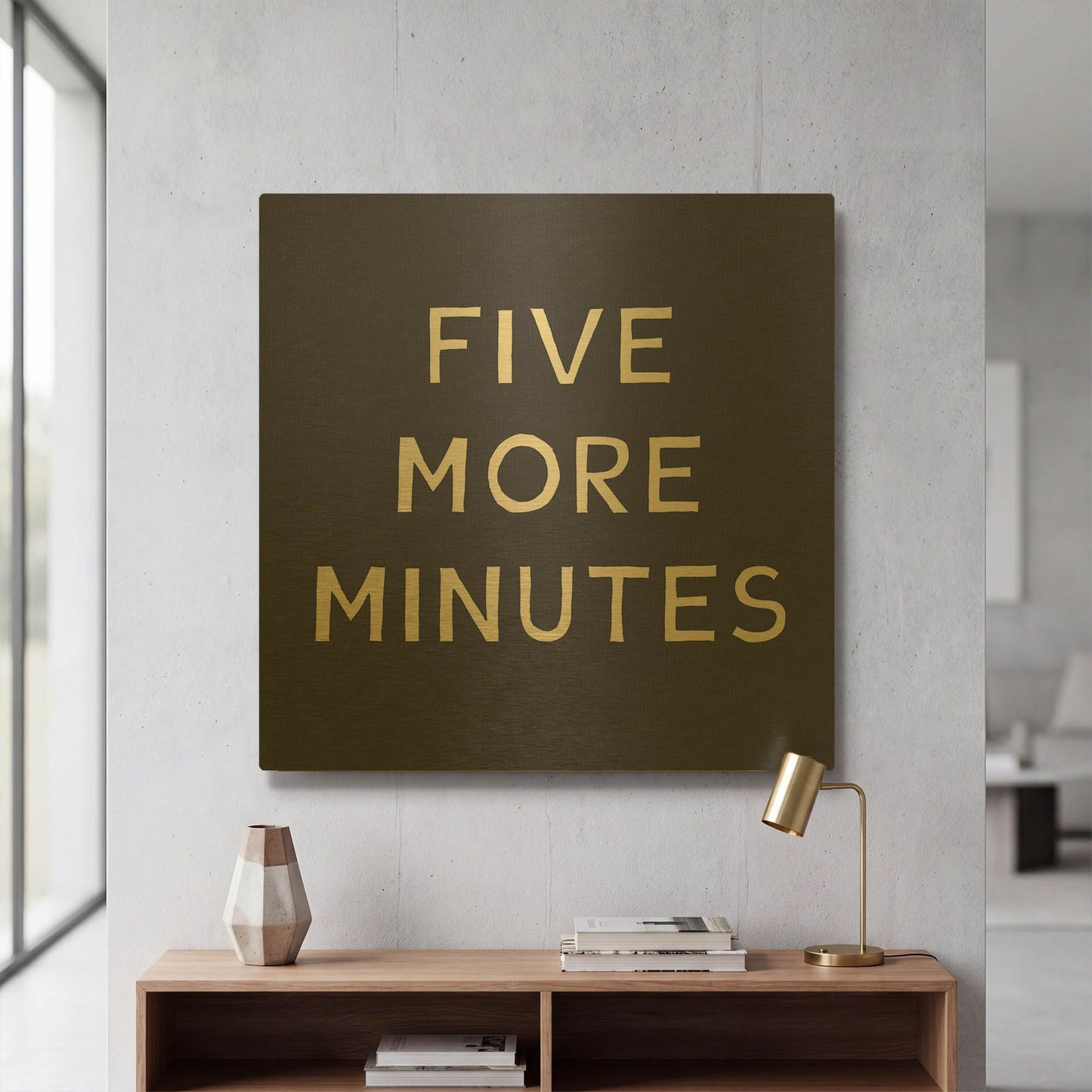 'LW3806' By Linda Woods Gold Metal Wall Art