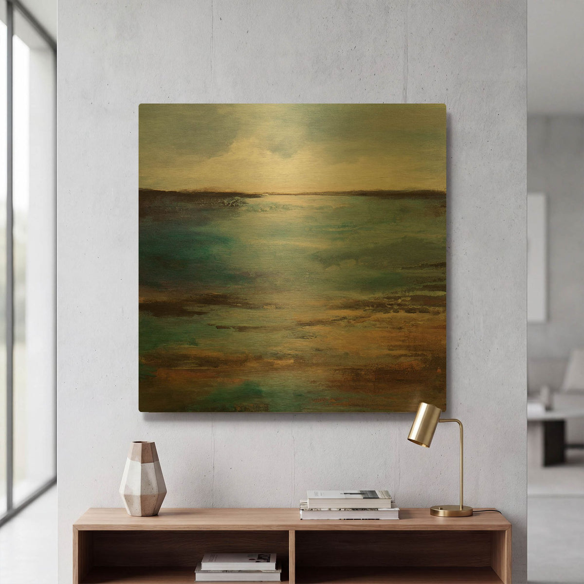 'Slow Motion' By Karen Hale Gold Metal Wall Art