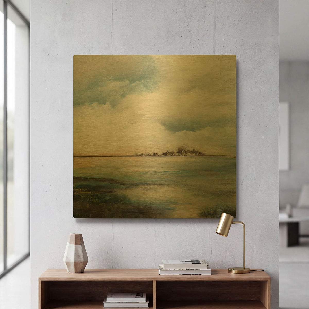 'Speak Quietly' By Karen Hale Gold Metal Wall Art