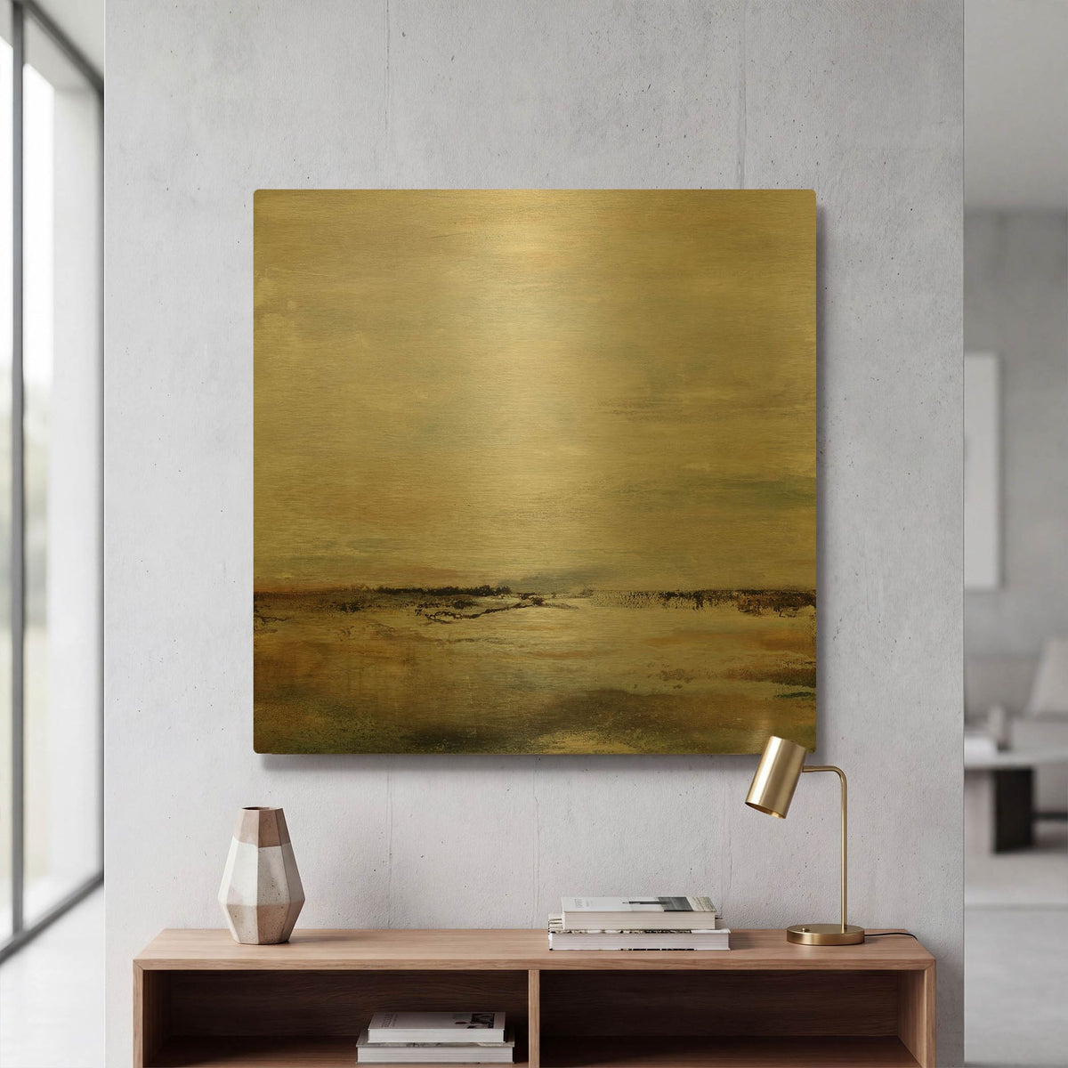 'Take A Breath' By Karen Hale Gold Metal Wall Art