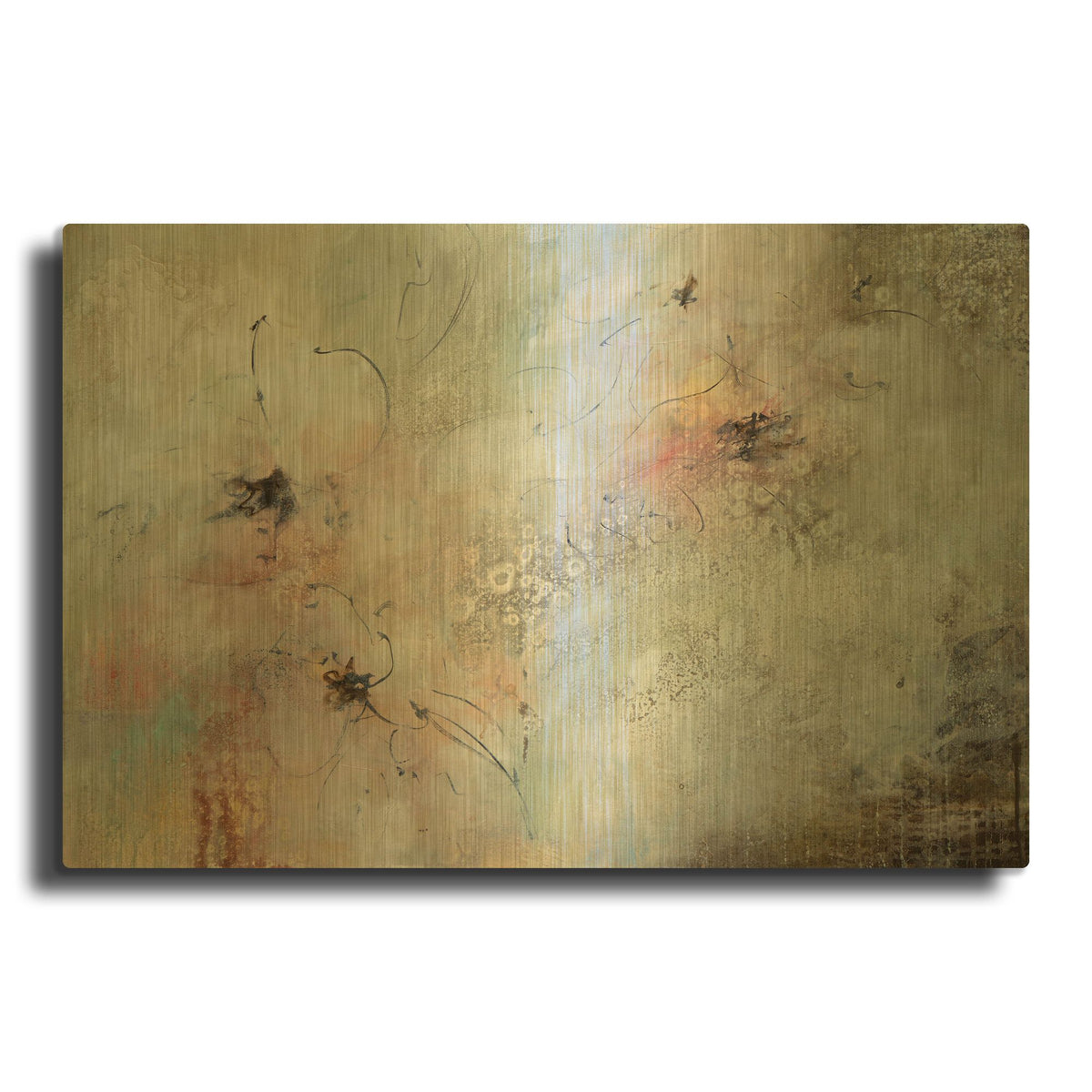 'Through The Haze' By Karen Hale Gold Metal Wall Art