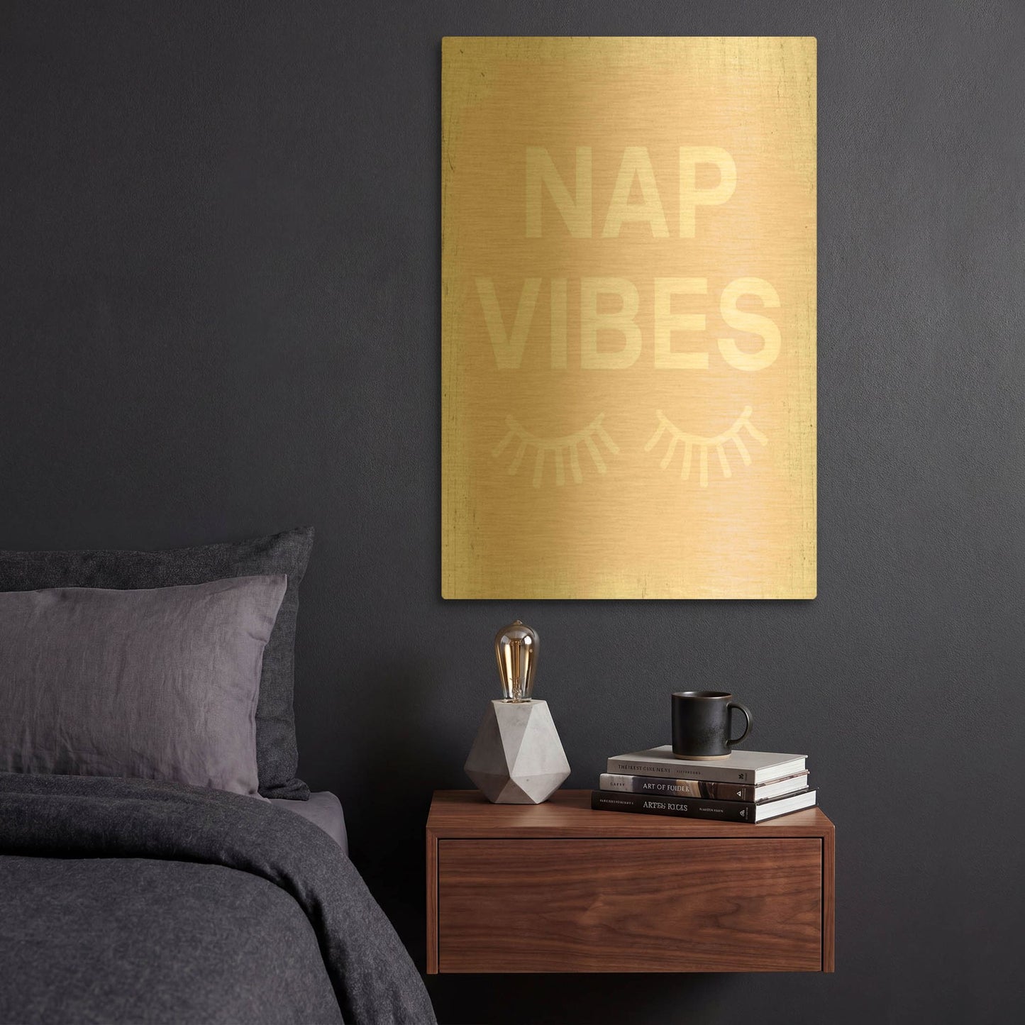 'LW3812' By Linda Woods Gold Metal Wall Art